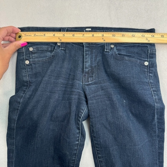 7 For All Mankind Straight Leg Jeans Womens Size 26 Dark Blue Low Rise - Picture 9 of 14